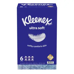 Ultra Soft White Facial Tissue Napkin, 120-Count per Pack - Pack of 4