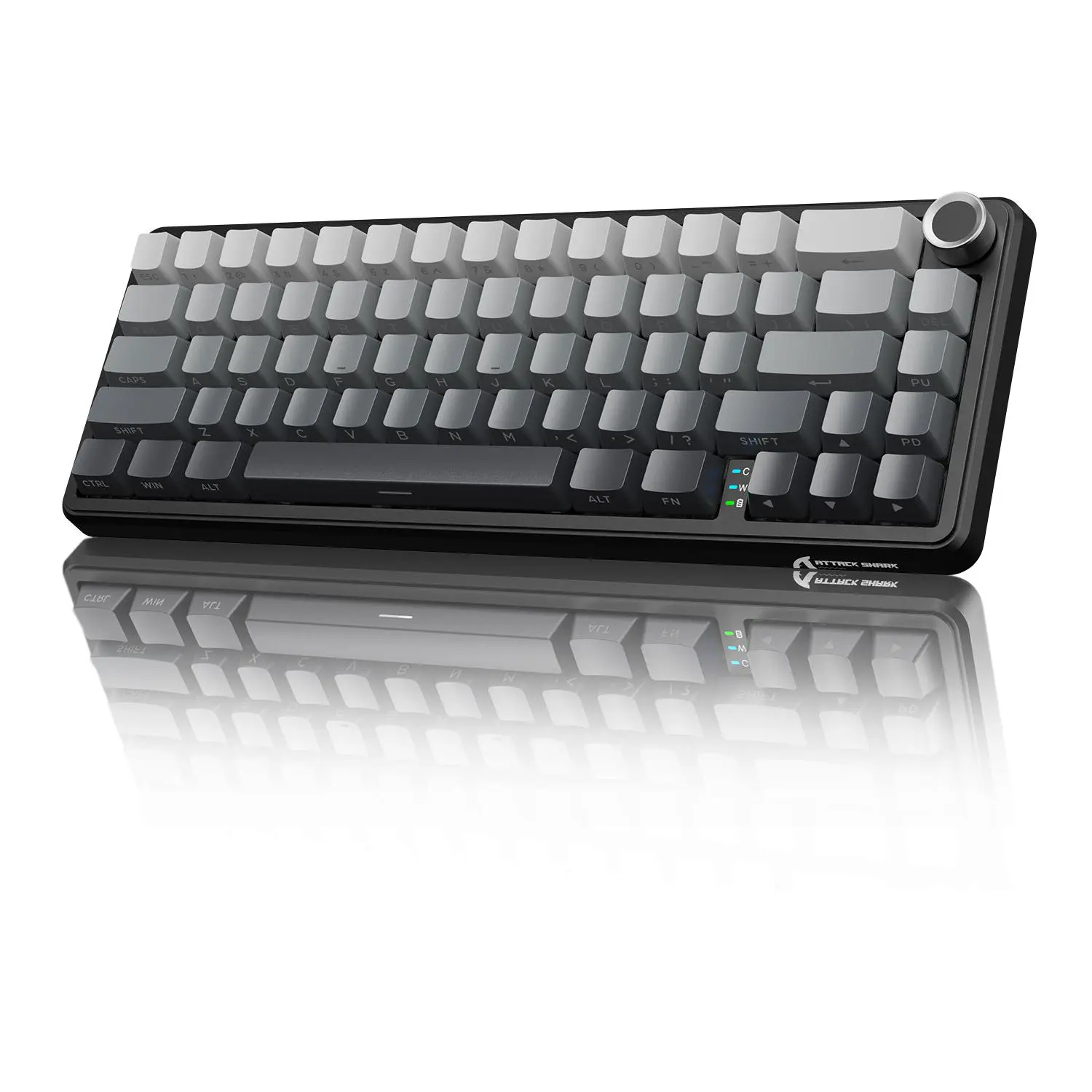 65% Wireless Mechanical Keyboard with Knob, 66 Keys Gasket Hot Swap RGB Pc Gaming Keyboard, PBT Keycaps Keyboard, Hot Swappable Keyboard, Gasket Structure Keyboard