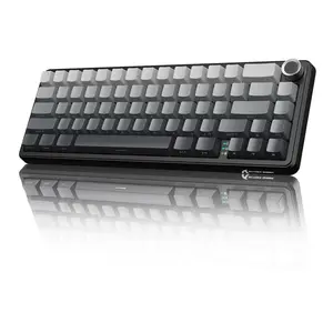 65% Wireless Mechanical Keyboard with Knob, 66 Keys Gasket Hot Swap RGB Gaming Keyboard, PBT Keycaps Keyboard, Hot Swappable Keyboard, Gasket Structure Keyboard