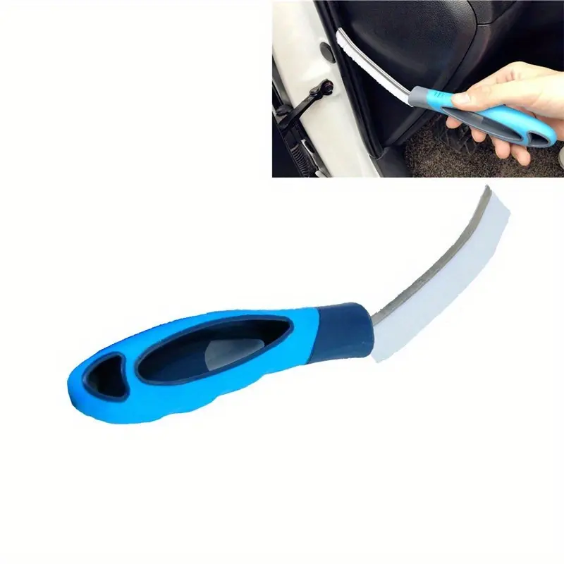 Blue Color Automobiles Door Window Seal Strip Cleaning Brushes Multipurpose Hand-held Groove Gap Cleaning Tools
