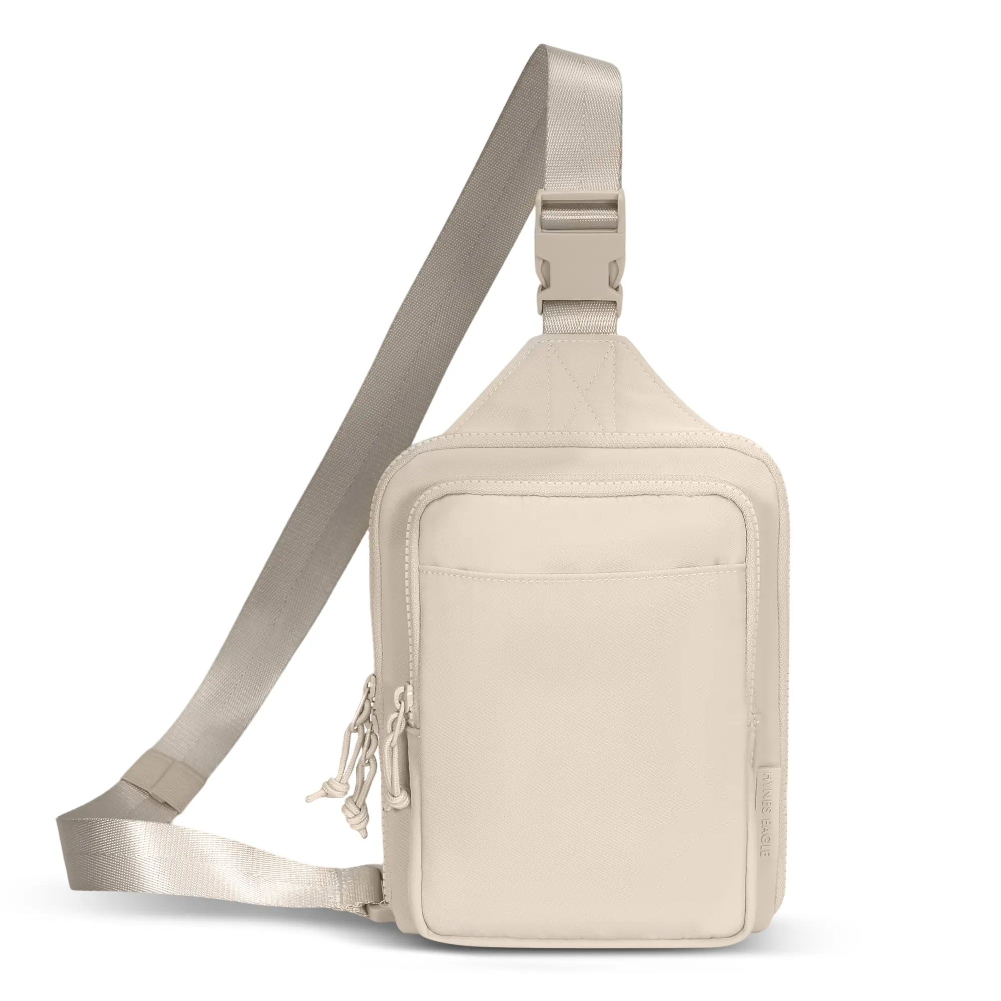 HYNES EAGLE Convertible Nylon Sling Bag for Women, Reversible Adjustable Strap Crossbody Chest Purse with Water Bottle Pocket & Key Lanyard, Hands-Free Bag for Travel Hiking Work Commute