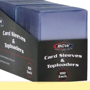 BCW Top Loaders - 100 Each Clear Standard Card Sleeves & Toploaders for Protecting & Displaying Your Cards