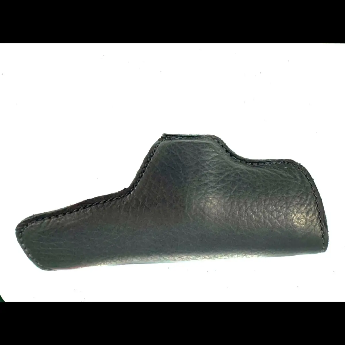 Double black leathered holster with personalized engraving
