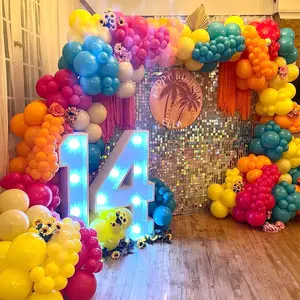 Easter Balloon Archway Garland Kit, Multicolor Balloon Arch Easter Party Supplies Spring Decoration, Wedding Occasion