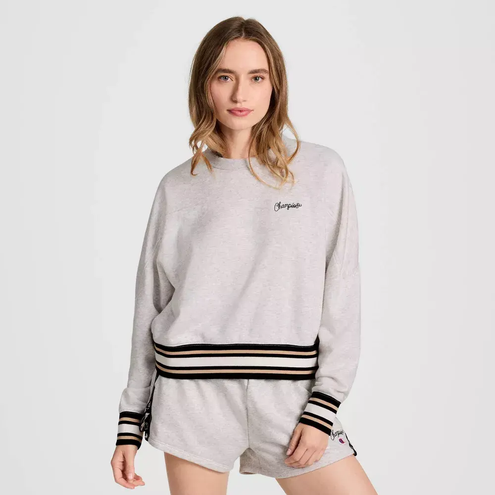 Champion Women's French Terry Sweatshirt - Heather Gray XS