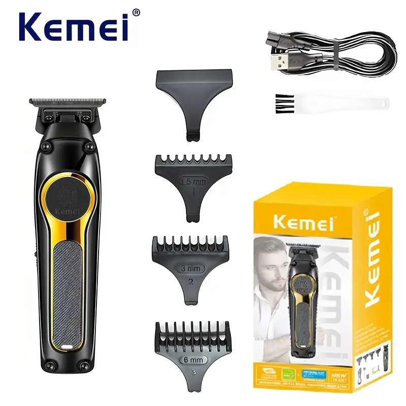 Professional Hair Trimmer Clipper Multi-Electric Cordless Barber Clippers Rechargeable Hair Cutting Machine Scissors Shaver, Kemei Km-2351 Model, Cordless Charging Trimmer