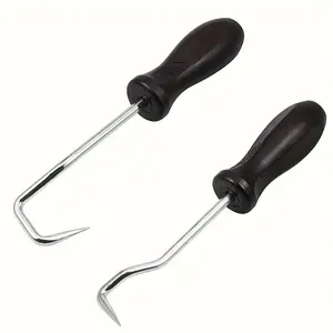 2pcs Automotive Hose Removal Hook Set, Non-Electric Radiator Coolant Hose Puller Tools, O-Ring Removal Picks, 8 Inch, for Various Models, Without Battery