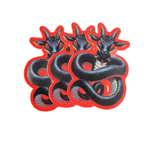 Snake Goat Vinyl Stickers, 3-Pack Waterproof Home Decor for Unique Interior & Household Items Decor