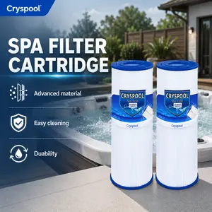 Cryspool 04075, 2-Pack 50 sq. ft Hot Tub Spa Filter Cartridge, Compatible with Unicel Filbur FC-2390, PRB50-IN, Guardian 413-212-02,373045, C-4950, 03FIL1600, J200 Series Filter, Cal Spa Hot Tub Filter Replacements