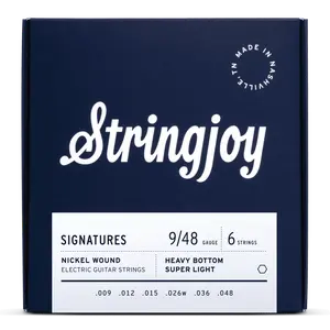 Stringjoy 9-48 Heavy Bottom Super Light Gauge Signatures - Nickel Wound Electric Guitar Strings