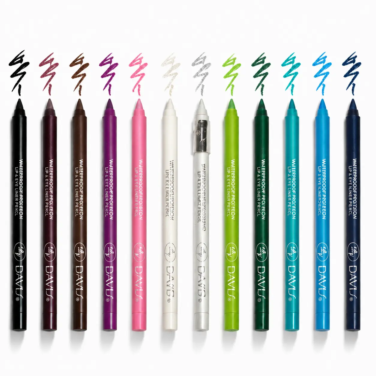 2-in-1 Lipliner & Eyeliner Pencil Set, 12-Color Long-Lasting Gel Cosmetic for Eyes & Lips, Smudge-Proof with a Smooth Satin Finish for Daily Use