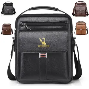 【Local Delivery】Maxoner Fashion Business Man Messenger Bag Men's PU Leather Crossbody Shoulder Bags High Quality Office Bags Durable with Adjustable Straps & Multi Pockets