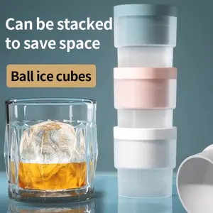 3Pcs XL Sphere Ice Molds | Easy-Release Silicone Ice Ball Maker for Iced Coffee & Drinks | Reusable Leak-Proof Round Ice Tray | Aesthetic Kitchen Gadgets