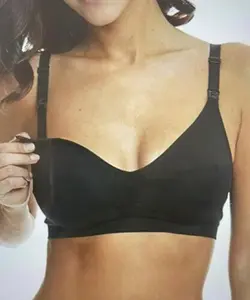 4how Nursing Pumping Bra Size Medium Black Nwt