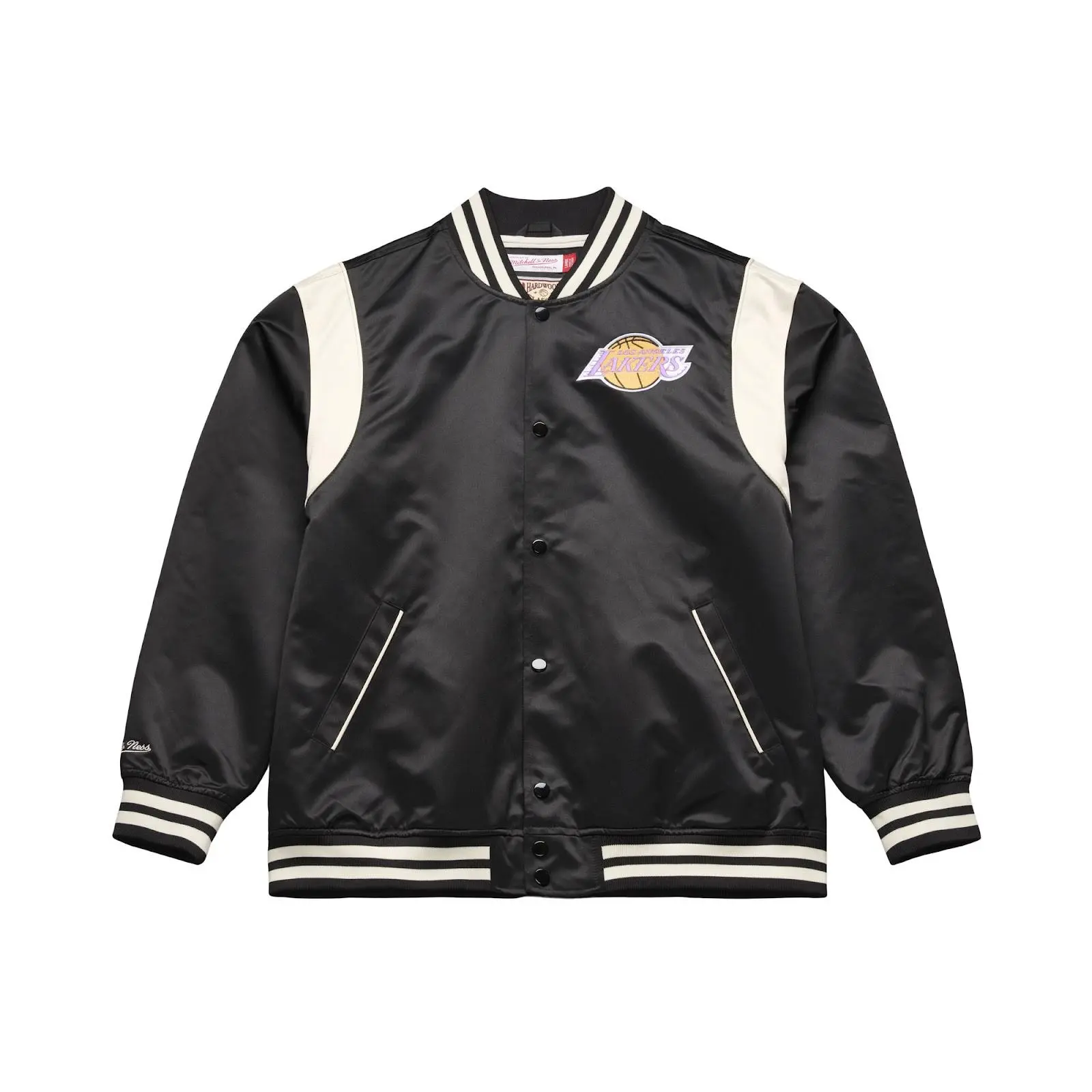 Los Angeles Lakers Black Retro Roots Lightweight Satin Jacket