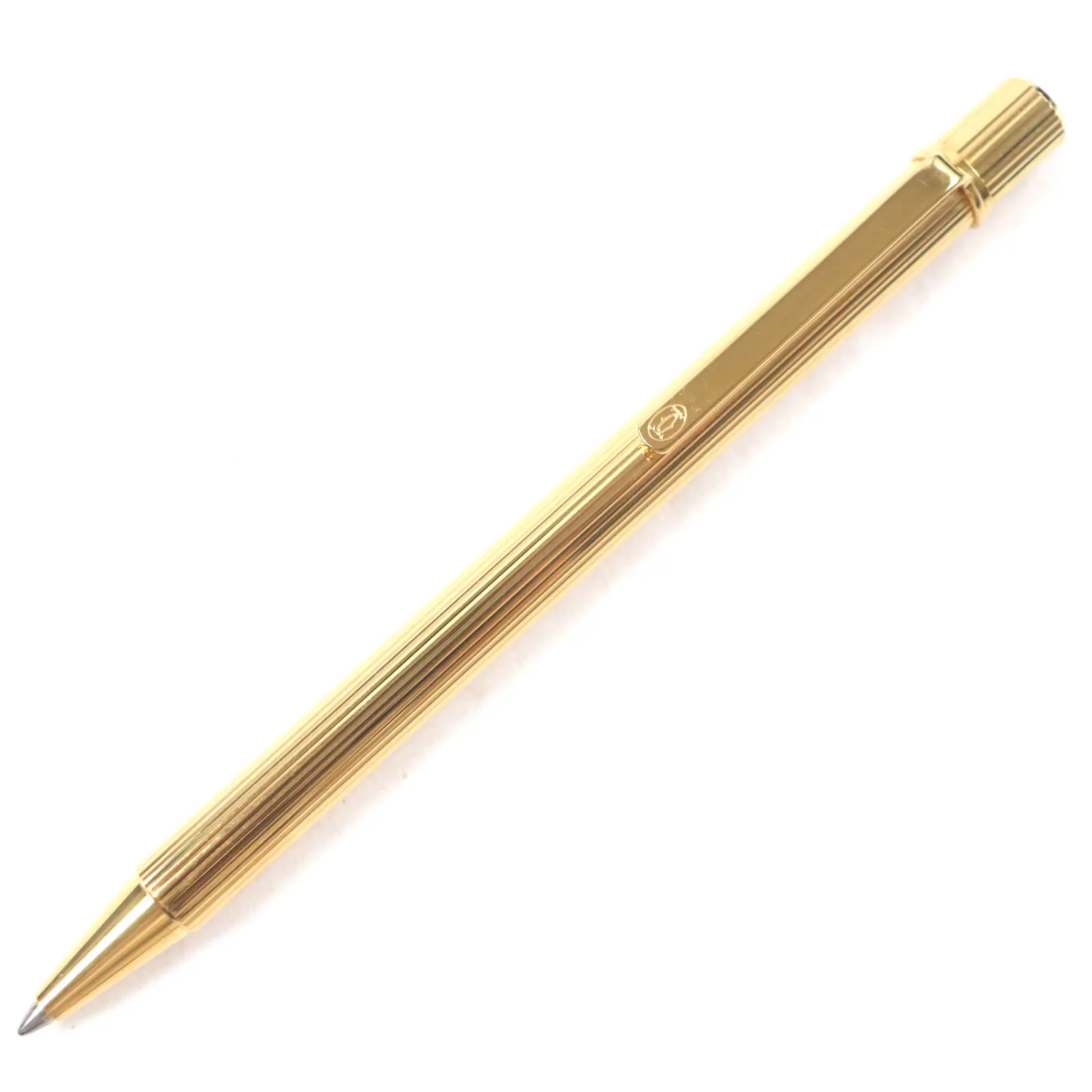 Pre-owned Cartier Sterling Silver 925 (Ag925) Small Leather Goods Must de Silver Ballpoint Pen
