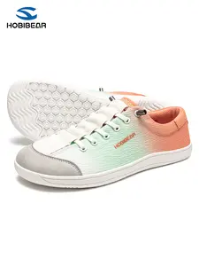 HOBIBEAR WideLast Women's Gradient Casual Sneakers, Breathable Mesh No-Tie Wide Toe Barefoot Shoes, Comfortable Lightweight Walking Shoes for Daily Wear