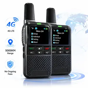 POC Walkie Talkies Long Range 4G LTE Cellular speaker SIM Included Stay Linked  digital radio Soccer   Walkie Talkie  for Camping Hiking   Team Comms Rechargeable outdoorfun 2-way radio Dual Portable Ham Radio Transceiver stock Durable receiver