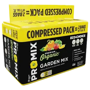 Premium Organic Garden Soil Mix, 2 Cu ft Compressed Bale