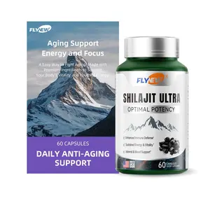 FLYNEW Optimal Potency Shilajit Ultra Adaptogen Energy Stamina Immune Antioxidants Made in USA 60 Capsules - Healthcare, Anti-aging Support