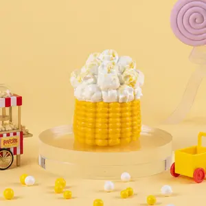 Handmade Popcorn Corn Taba Squishy Food Grade Silicone Cute Sticky Squeeze Toy Stress Relief for  Adults non-toxic sensory toy Office Desk Toy