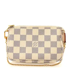 Pre-owned Louis Vuitton Damier Azur Coated Canvas Small Leather Goods Damier Azur Mini Pochette Accessories