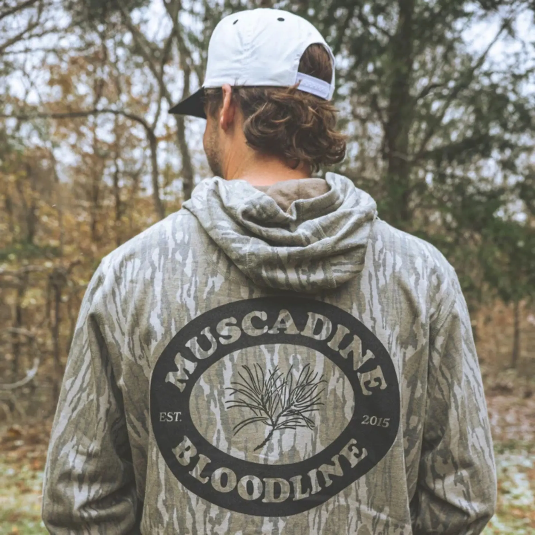 Mossy Oak Bottomland Hoodie, Muscadine Bloodline Camo Hoodie, Southern Country Graphic Hoodie, Outdoor Streetwear Hoodie