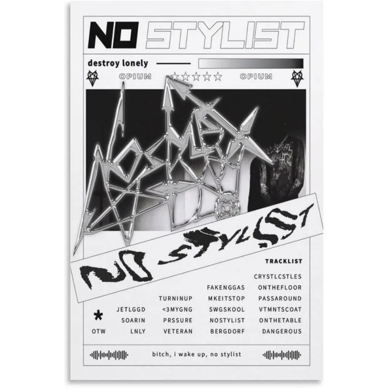 Destroy Lonely No Stylist Music ​​Poster Canvas Wall Art Posters For Room Aesthetic And Decor 1Canvas Painting Wall Art Poster for Bedroom Living Room Decor16x24inch(40x60cm) Gifts Colorful Ornaments Decoration Artistic Print
