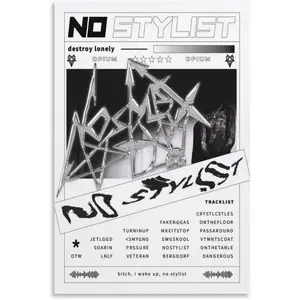 Destroy Lonely No Stylist Music ​​Poster Canvas Wall Art Posters For Room Aesthetic And Decor 1Canvas Painting Wall Art Poster for Bedroom Living Room Decor16x24inch(40x60cm) Gifts Colorful Ornaments Decoration Artistic Print