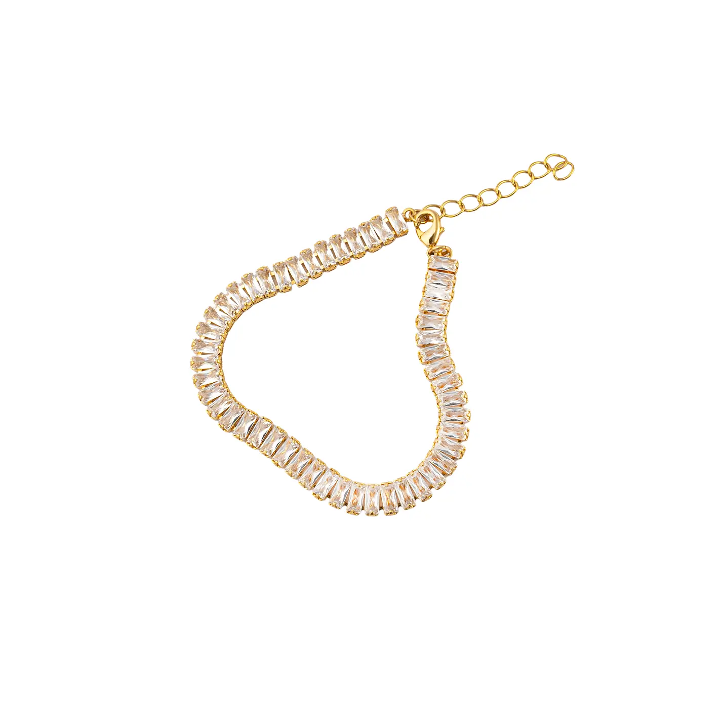 Gold Baguette Ava Bracelet - Simple Design, Durable Material, Ideal for Everyday Wear