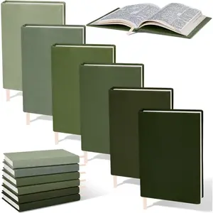 6 Pack Stretchable Book Covers 6-9 Inch Colored Fabric Reusable Book Protector Sleeve for Hardcovers Textbook Protection Supplies(Green)