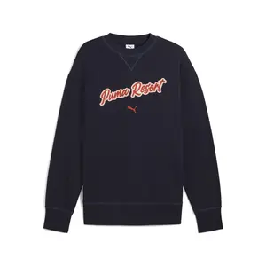 PUMA Mens Premium Essentials Relaxed Graphic Crew Neck Sweatshirt Casual - Blue