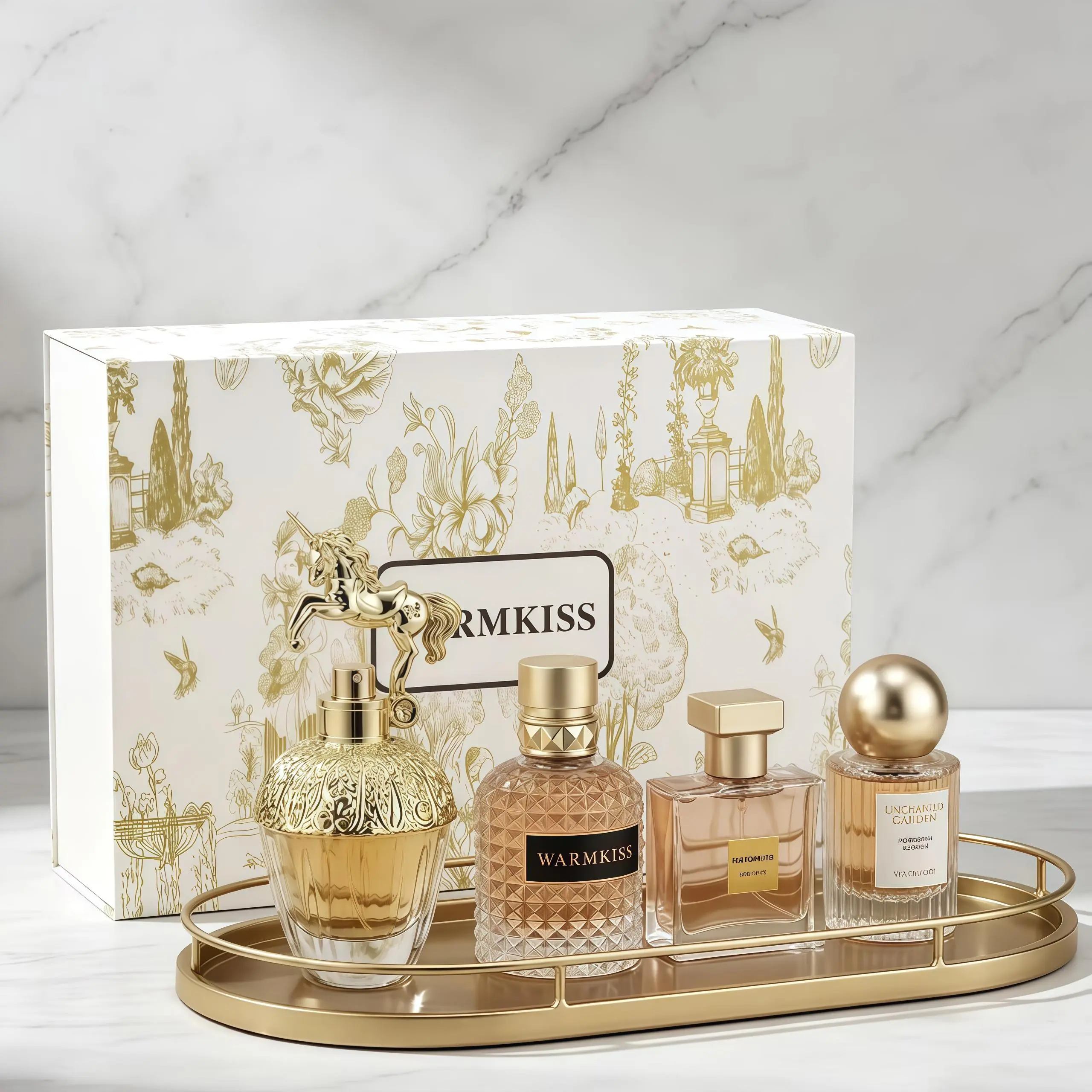 WARMKISS Perfume set, 50ml+30ml*2+25ml., Fruity Gourmand, Floral Oriental, Classic Floral & Spicy Woody Fragrance Collection, 4-pieceluxury fragrance collection, warmkiss woman, long lasting perfumes, women's perfume, Scented Fragrance  great holiday gift