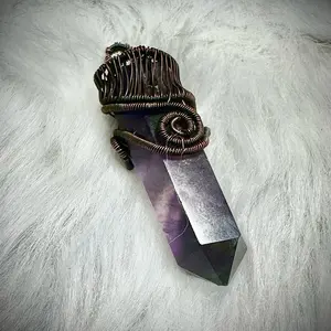Wire Wrapped Fluorite Crystal Point