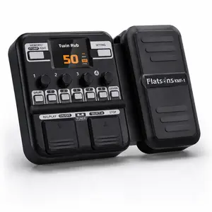 Flatsons-KMF-1 Guitar Pedal, 77 Effects Guitar Multi Effects Pedal with 50 Preset, 42 Drum Rhythm, 18 Amp/Cab, Upgraded Color Screen, Aux In, Guitar Tuner Looper Expression Wah Volume Distortion Pedal outdoorfun