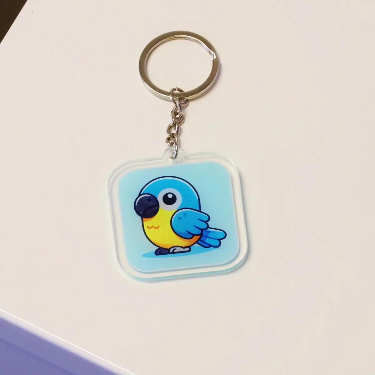 Colorful Parrot Acrylic Keychain - Cute and Vibrant Bird Keychain for Bags, Keys, and Accessory Gift, Bags and Keys Kids keychain