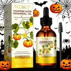 Yecuce Premium Cold-Pressed Pumpkin Seed Oil, Rich in Vitamins & Minerals, Moisturizing Hydrating Hair Treatment, Nourishes Dry Damaged Hair, Haircare
