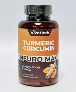 VivaHerb Turmeric Curcumin Neuro Max Memory Focus & Clarity 120 Capsules Dietary Supplement