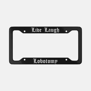 Live Laugh Lobotomy License Plate No frame Gothic Sarcastic Humor