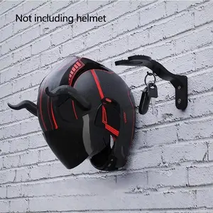 Motorcycle Helmet Hook Wall Mount Holder, Football Bike Hat Hanger, Motorcycle Hat Wall Rack, 2 Pieces, Ca Prop 65 Compliant