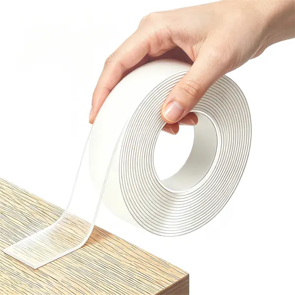 Double Sided Tape Heavy Duty, Nano Clear Mounting Tape, Reusable Waterproof No-Trace Magic Strips, 3MM Thickness 7MM Width 118 Inches Per Roll, Construction Liquid Nails, Perfect for Home Decor, Picture Hanging & Daily DIY