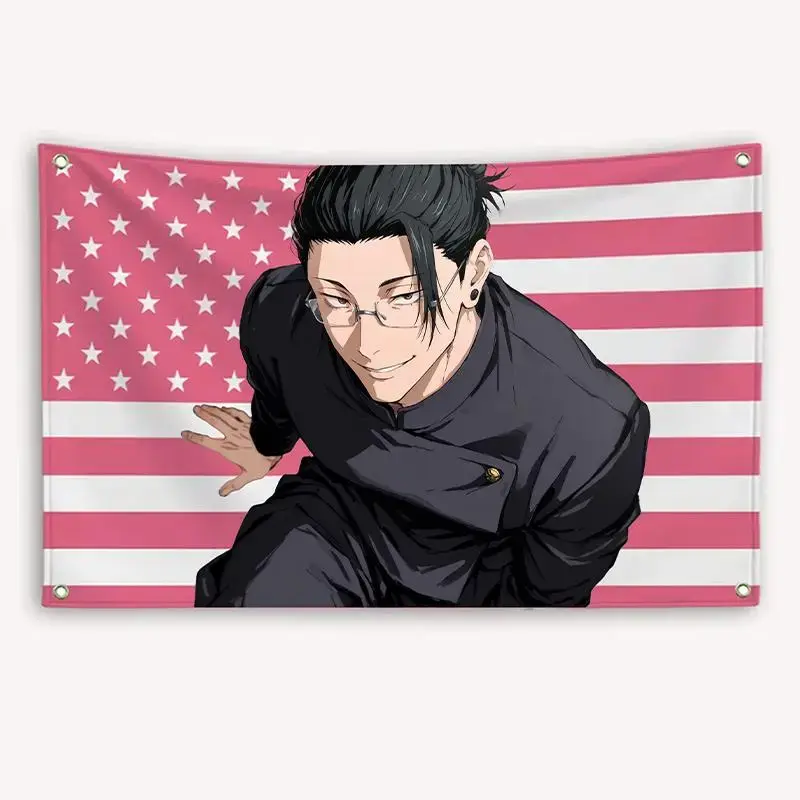Geto Suguru Jujutsu Kaisen (JJK) Peach Skin Anime Art Wall Hanging Tapestry, 80x60 Inches Sturdy Durable Multifunctional Home Textile, Water-Resistant Living Room Wall Decor, Hand Wash Only Indoors-Outdoors Home Accessory Banner, Fashion