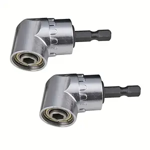 2 Pcs 105° Right Angle Screwdriver Adapter – Heavy-duty magnetic drill bit attachments Tool Accessories. Compact and durable for tight spaces, ideal for furniture assembly, car repair, plumbing, DIY and home improvement tasks.