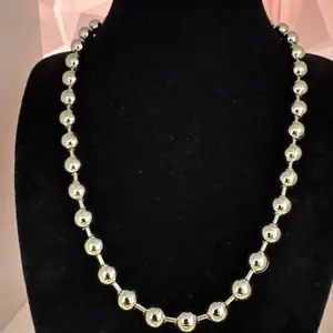 Elegant Silver Ball Pendant Necklace, Stainless Steel Female Necklace Chain, Daily Chain & Link Costume Jewelry Accessory