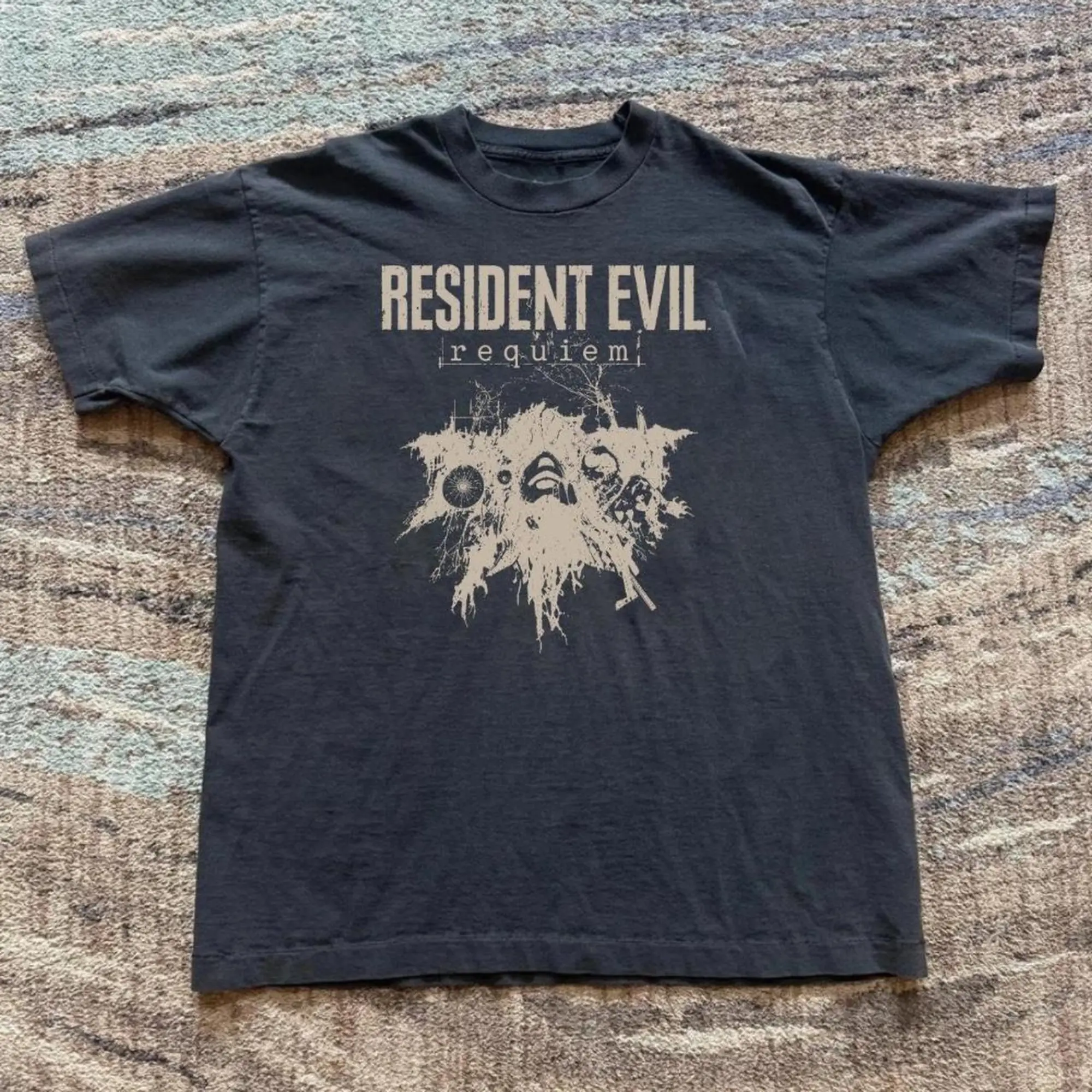 Resident Evil Requiem Cotton T-Shirt, Gaming Tee, Unisex Vintage Graphic Tees Gothic Grunge Y2K Emo Scene Amity Affliction Style Clothes Men Women Streetwear Summer