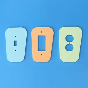 Mid Century Organic Modern Light Switch Cover 3D Printed PLA Eco Friendly Hexagon Design Multiple Configurations & Color Options for Home Decor Atomic Retro Style