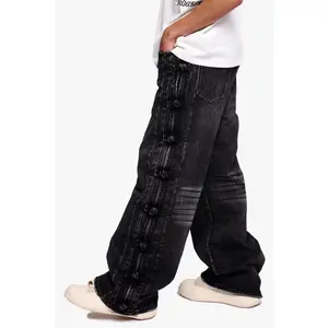 Tagged Dark Grey Wash Baggy