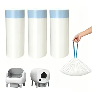 Cat Litter Bags Heavy-Duty Drawstring Liners for Automatic Self-Cleaning Litter Boxes, Leakproof Tear Resistant, 60PCS, 26.4in×12in #Summervibes #petLovers