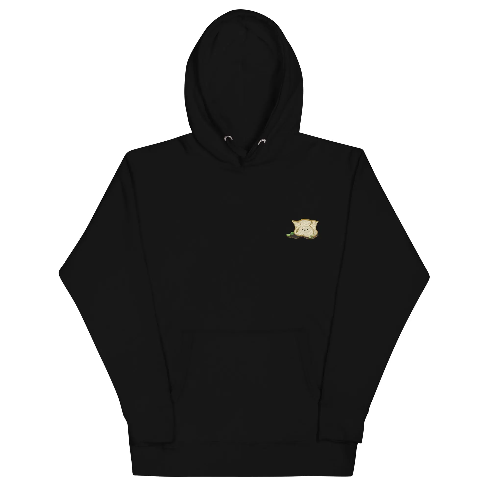 Dumpling & Chili Crisp Hoodie — Embroidered Foodie Design