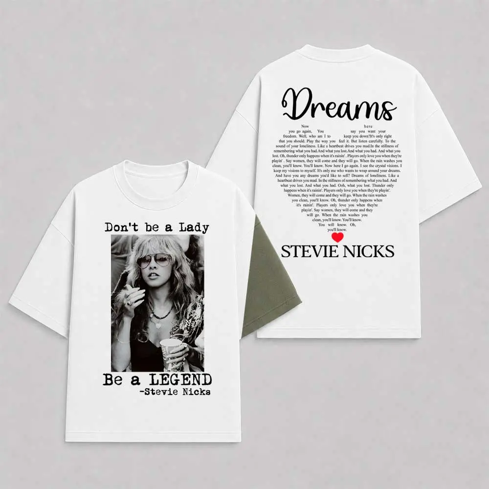 Stevie Vintage T-shirt, Don't Be A Lady Be A Legend 2 Side Sweatshirt, Music Concert Hoodie, Gift For Women and Man Unisex Shirts